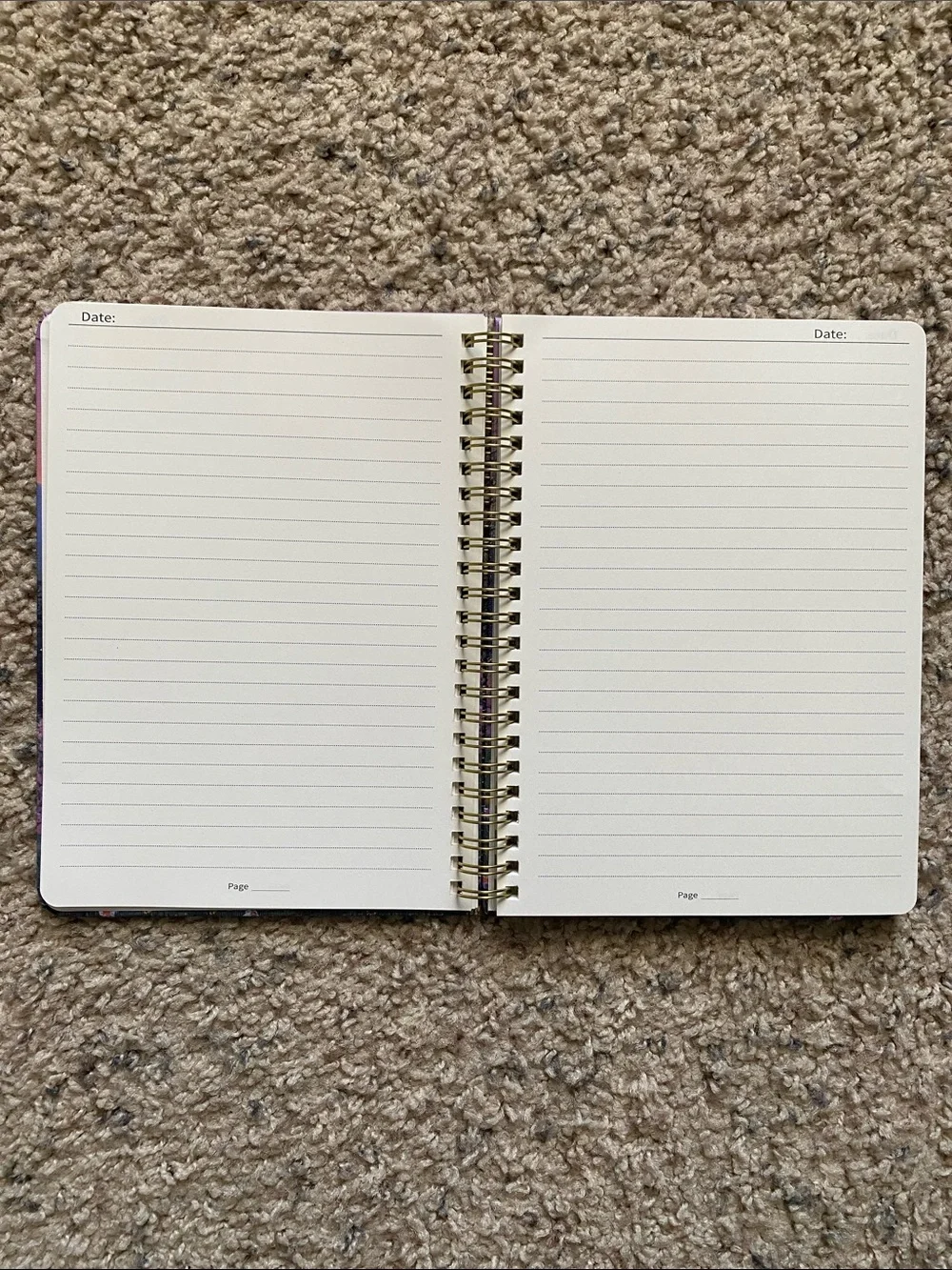 Sunset Meadow Spiral Journal with a Lavender Elastic Closure (brand new)